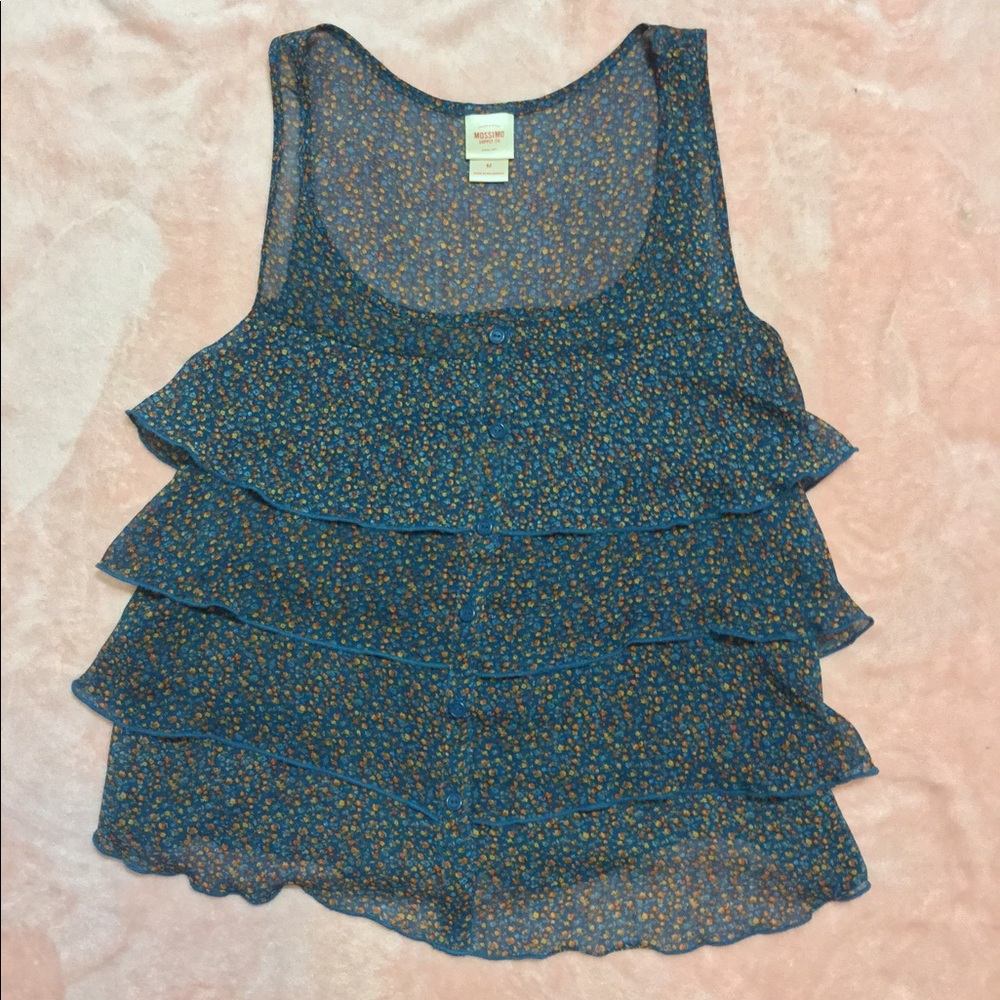 Floral Polyester Tank Top